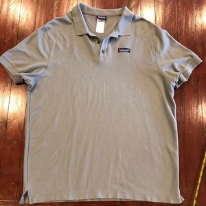 Men’s Patagonia polo shirt, gray, XL